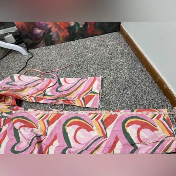 River Island NWT 90s tie back straight jeans in pink Heart print Sz 10 Grunge - Picture 11 of 11